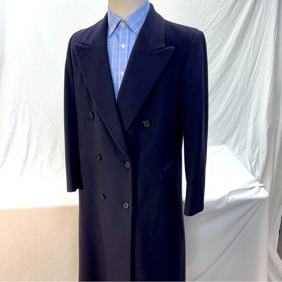 Brooks Brothers Other - 42R BROOKS BROTHERS 52” Long Overcoat Lambswool Car Coat Navy Double Breasted